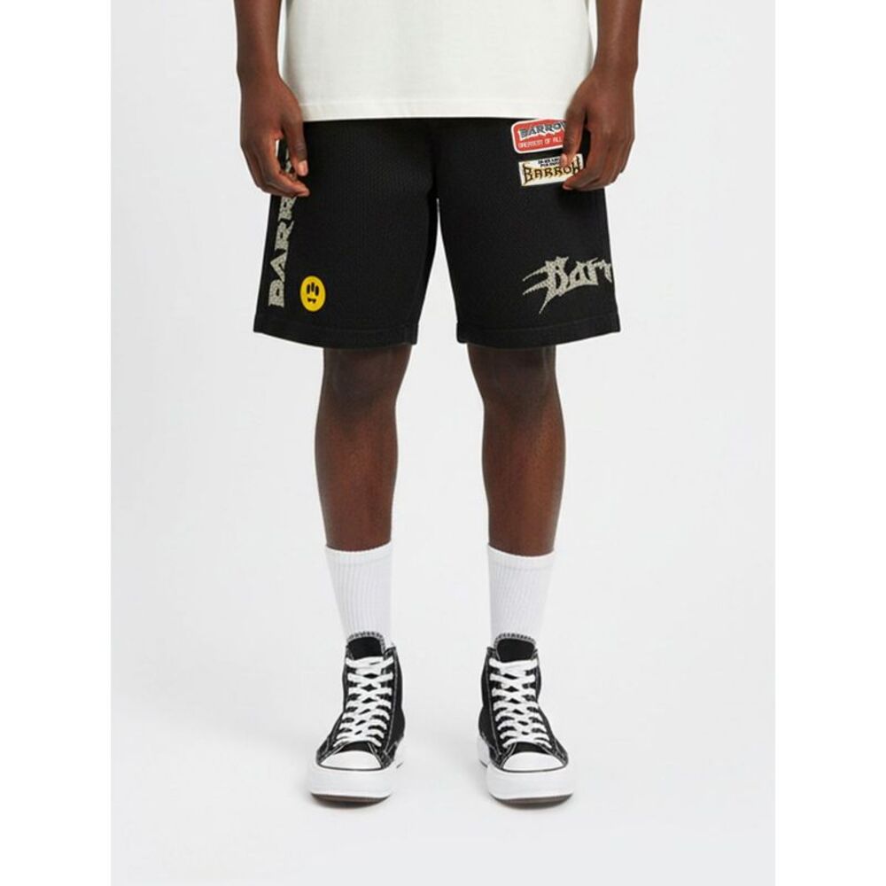 Barrow Men Barrow Printed Technical Fabric Sport Shorts